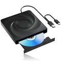 Produktbild: Bluray Laufwerk Extern, Externes Blu Ray Laufwerk FüR Pc Blu Ray Brenner Extern Mit USB 3.0 Und Typ-C CD/DVD Brenner Blu Ray Player FüR Pc Mit Windows MacOS Laptop Und Desktop