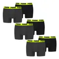 Produktbild: PUMA Herren Boxer Boxershorts Shorts Unterhosen Comfort Stretch 6er Pack, Wäschegröße:XL, Artikel:-010 Dark Grey Melange/Yellow