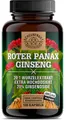 Produktbild: Ginseng Kapseln 1800mg -WICHTIG: 20:1 Roter Panax Extrakt (=36000mg Ginsengwurzel je Tagesdosis) -maximale Bioverfügbarkeit +20% Ginsenoside- Panax Ginseng Kapseln DE SCHEUNENGUT®