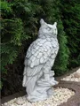 Produktbild: gartendekoparadies.de Gartenfigur Eule Uhu mit Gefieder, Steinfigur, H. 41 cm, 12 kg, Frostsicher