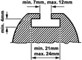 Produktbild: KAMEI Adapter Dachträger 05200310 20mm Aluminium