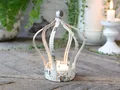 Produktbild: Chic Antique Teelicht Krone Teelichthalter Kerzenleuchter antique creme shabby