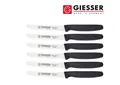 Produktbild: Giesser Messer Tomatenmesser Brötchenmesser Küchenmesser 6er Set 11 cm schwarz