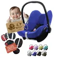 Produktbild: Frottee Sommerbezug [Schonbezug für Babyschale] Autositz kompatibel mit Maxi Cosi Cabrio Fix + GRATIS Gurtpolster (blau + GP)