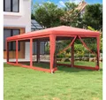 Produktbild: vidaXL Angelzelt, Partyzelt mit 8 Mesh-Seitenwänden Rot 3x9 m HDPE