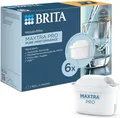 Produktbild: BRITA Maxtra Pro Pure Performance, All-in-1 Filterkartuschen, 6er-Pack Ersatzwasserfilter, Kalkreduzierung, Chlorreduzierung, verbessert den Geschmack, kompatibel mit BRITA-Kannen, BPA-frei, weiß