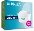 Produktbild: BRITA Maxtra Pro All-in-1 12 Filterkartuschen, Wasserfilter, 12er Pack, weiss