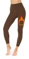 Produktbild: Merry Style Thermo Leggings Damen Gefütterte Thermoleggings Thermohose Damen Winter Leggings Damen Warm Outdoor Leggings für Damen Gefütterte MS-ATX-441 (Braun, XS/S)