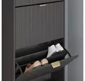 Produktbild: Vicco Schuhschrank Helge, Schwarz, 60 x 166.7 cm 4 Fächer