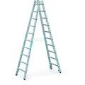 Produktbild: ZARGES | Profi-Sprossenleiter | beidseitig begehbar | 2 x 10 Sprossen