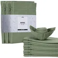 Produktbild: JEMIDI Grüne Baumwollservietten - 12er Set - 100% Baumwolle - Stoffservietten Baumwolle -Servietten Stoff mit Breiter Saumstich - Tischservietten Stoff - 180 GSM - Grün