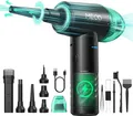 Produktbild: 2 in 1 Staubgebläse Druckluftspray 3-Gang 100000U/min Druckluftsauger Druckluftreiniger - Grün