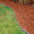 Produktbild: Rasenkante Metall verzinkt 118x19,5cm Beeteinfassung Bellissa Umrandung Mähkante