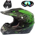 Produktbild: ZJRA Jugend Motorradhelme,Kinderfahrradreithelm,Junge Und Mädchen, Roller Ski ATV Helm,DOT/ECE-Zertifizierung,Geeignet Für Alle Jahreszeiten,24,M