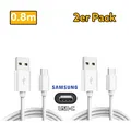 Produktbild: 2x 0,8m Original Samsung USB-C Schnellladekabel für Galaxy S8 S9 S10 S20 S21 S22