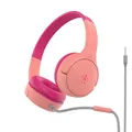 Produktbild: Belkin Sound Form Mini On-Ear-Kopfhörer mit Kabel für Kinder, Mit integriertem Mikrofon für die Schule, Für Reisen, Zum Spielen, Für Geräte mit 3,5-mm-Klinkenanschluss, Rosa, One Size
