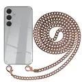 Produktbild: Handyhülle Metall Kette für Samsung Galaxy S24 Plus Hülle WechselGurt Rose-Gold