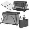 Produktbild: lionelo Reisebett ALICE (Set, Set mit Matratze und Transporttasche) 3in1/Faltbar/2 Ebenen/Eingang/Bis 15 kg grau