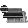 Produktbild: Emco Fußmatte Eingangsmatte DIPLOMAT + Bodenwanne Aluminium, Large Rips Anthrazit, rechteckig, Höhe: 75 mm, Größe: 750x500 mm, für Innen- und überdachten Außenbereich schwarz 75 cm x 50 cm x 75 mm