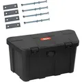 Produktbild: Dema - Anhänger Deichselbox Anhängerbox Staukiste Schwarz 150 Kg 45 L Mit Zahlenschloss