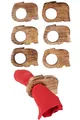 Produktbild: 6er Set Serviettenringe Serviettenhalter Holz Kiran