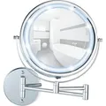 Produktbild: Wenko Power-Loc LED Wandspiegel Lumi 5-fach Vergrößerung Chrom