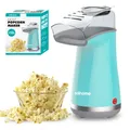Produktbild: Edihome, Popcornmaschine, Popkornmaschinene, Elektrischer Popcorn Maker, 1200 W, Inklusive Dosierlöffel, Popkorn fertig in 2 Minuten, Heimkino, Series (Blau)