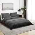 Produktbild: vidaXL Bettwäsche-Set Dunkelgrau 220x240 cm Baumwolle