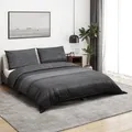Produktbild: Bettwäsche-Set Dunkelgrau 220x240 cm Baumwolle