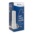Produktbild: Alvito Auftischfilter Pro mit Edelstahlhahn für sauberes Wasser neben der Spüle
