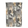 Produktbild: EUR 5,63/qm /Tapete Rasch 462050 Tapete Floral Blumen Palmen Weiß Anthrazit Gold