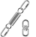 Produktbild: Paittesllly Hängesessel Schwingfeder Stahlfeder 360° Feder mit Drehwirbel und 2 Karabinerhaken, Aufhängefeder Hängesessel Aufhängung bis 250 kg für Hängestuhl, Hängematte, Boxsack Halterung, Yoga