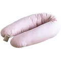 Produktbild: Loolay Seitenschläferkissen Classic BEIGE GRAU WEIß ROSA GELB BLAU Kissen Schwangerschaftskissen, multifunktionales Lagerungskissen M/L oder L/XL für Kinder Frauen und Männer, 170 o. 190 cm Standard Stillkissen inkl. 100% Baumwolle Bezug, LOOLAY® - 100% Europäische Stoffe und Kleinserien-Nähen! rosa L/ XL
