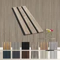 Produktbild: HEXIM Akustikpaneele Musterstück - flexible Lamellenwand Holz MDF Wandpaneele Lamellenverkleidung Wandverkleidung Innendekoration schalldämmend (Sonoma Oak - AP06 / APH06 Musterstück)