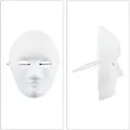 Produktbild: Relaxdays Maske im 20er Set, zum Bemalen und Basteln, Karneval, Fasching, Pappmaske Gesicht HxBxT 24 x 18,5 x 8 cm, weiß