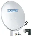 Produktbild: Satellitenantenne SCHWAIGER Stahl Twin LNB 55 cm Set für 2 Teilnehmer