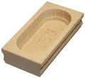 Produktbild: Butterform eckig Buttermodel aus Ahornholz für 250 g Butter Motiv: Eule