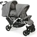 Produktbild: Chic 4 Baby Geschwisterwagen Duo inkl. Tragetasche & Regenhaube Grau/Weiss
