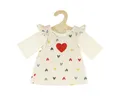 Produktbild: Heless Puppenkleidung Puppen-Kordkleid Herz-Konfetti mit T-Shirt beige Größe 28-35cm