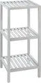 Produktbild: Wenko Regal Norway Massivholz weiß lackiert 3 Etagen 36x79 cm