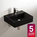 Produktbild: Keramik Waschtisch 50 x 42 cm Schwarz Matt Bad Waschbecken Möbelwaschtisch