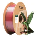Produktbild: eSUN Silk Dual-Color PLA Filament 1.75mm, Co-Extrusion Silk Magic PLA 3D-Druck Filament, Farbverlauf wechselnd 1KG Spule (2.2 LBS) für 3D-Drucker, Silk Rot Grün