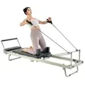 Produktbild: VEVOR faltbarer Pilates Reformer Trainingsgerät für den Einsatz im Heim-Fitnessstudio, Pilates-Bett mit doppeltem Widerstand _ Feder & Kordel, für