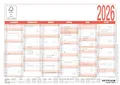 Produktbild: Zettler Arbeitstagekalender A6 2026 – Bürokalender kompakt 15 × 11 cm, 6 Monate pro Seite, Arbeitstage-, Tages- & Wochenzähler, Ferienübersicht, Feiertage, Mondphasen, FSC, Kartoneinband