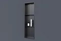Produktbild: Bernstein Wandnische aus Edelstahl NT309010X mit Ablagefach - 30 x 90 x 10 cm Einbauregal, Flexibler Einbau- Ideale Duschablage - Farbe:Gunmetal…