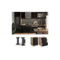 Produktbild: Vicco Schubladenunterschrank Küchenschrank R-Line Solid Eiche Schwarz 60 cm modern