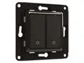 Produktbild: SHELLY Wandtaster Wall Switch 2, schwarz, 2-fach