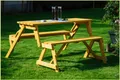 Produktbild: dobar Gartentisch 2 in 1, BxTxH: 138x144x77 cm