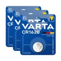 Produktbild: 3x 1er Blister Varta CR 1620 DL1620 3V Lithium Batterie Knopfzelle 70mAh