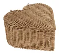 Produktbild: Ib Laursen - Schachtel Herz mit 4 Fächer Herzform Rattan Kästchen Kiste 30958-00